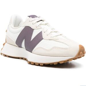 New Balance Women's 327 Sneaker in White and Purple